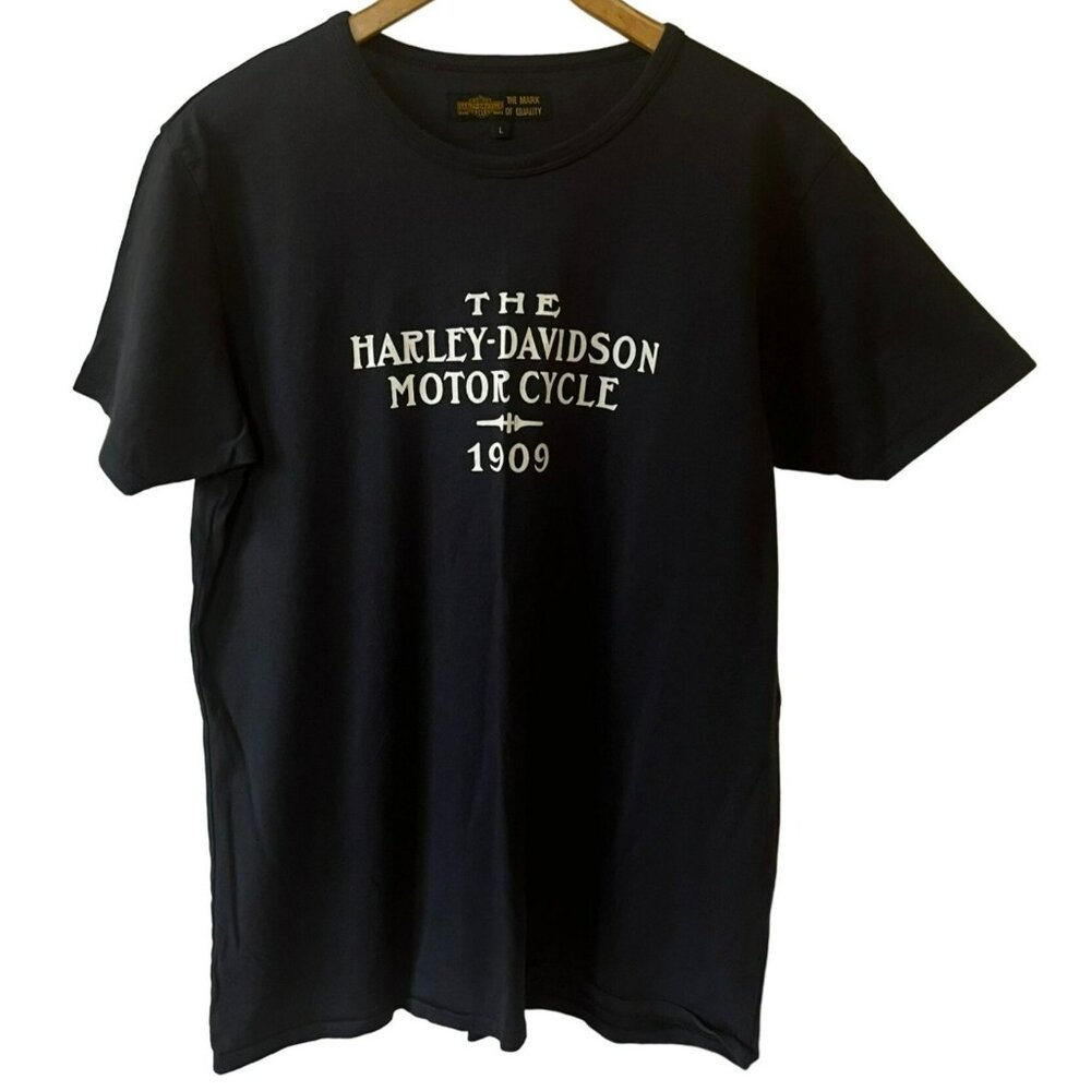 Harley Davidson Mens Tee Shirt Deep Navy Blue 100% Cotton Large